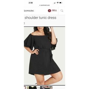 City Chic XL black‎ tunic Juliet off the shoulders
